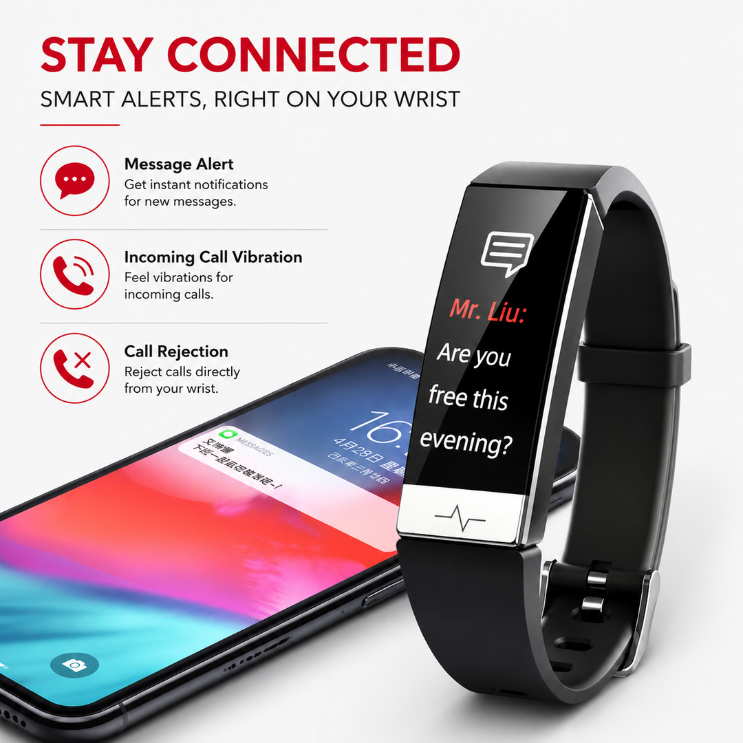 Premium Smart Fitness Tracker ECG HRV Analysis Heart Rate Monitor IP68 Waterproof Smartwatch Sleep Activity Tracker for Android iOS Devices