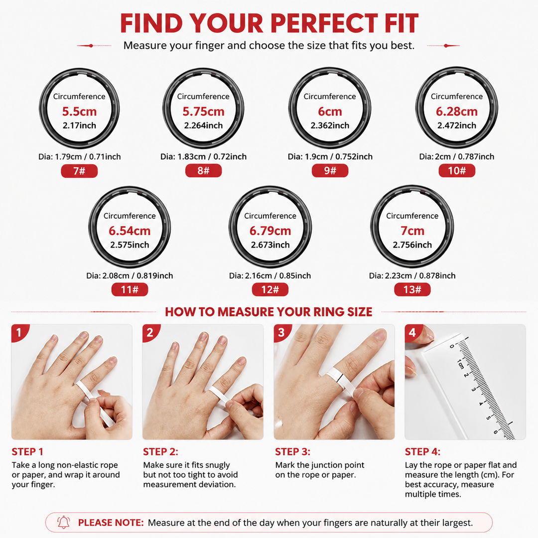 Premium Smart Ring Touch Display Activity Tracker Wireless Charging 5ATM Waterproof Stainless Steel Smart Fitness Sleep Monitor Ring Men Women