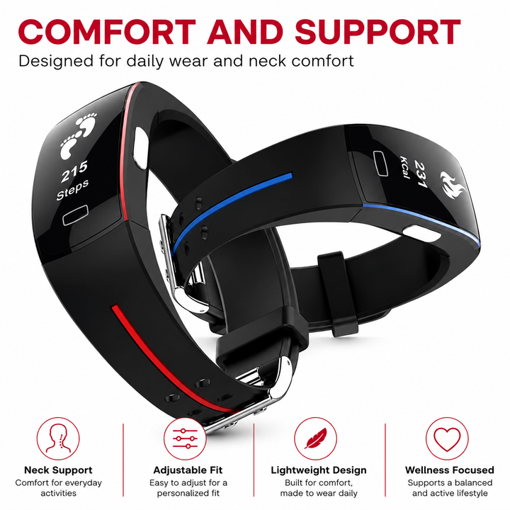 Premium Smart Wristband Fitness Tracker Heart Rate Body Temperature Monitor Sleep Tracker IP67 Waterproof OLED Display Activity Tracker for Men Women