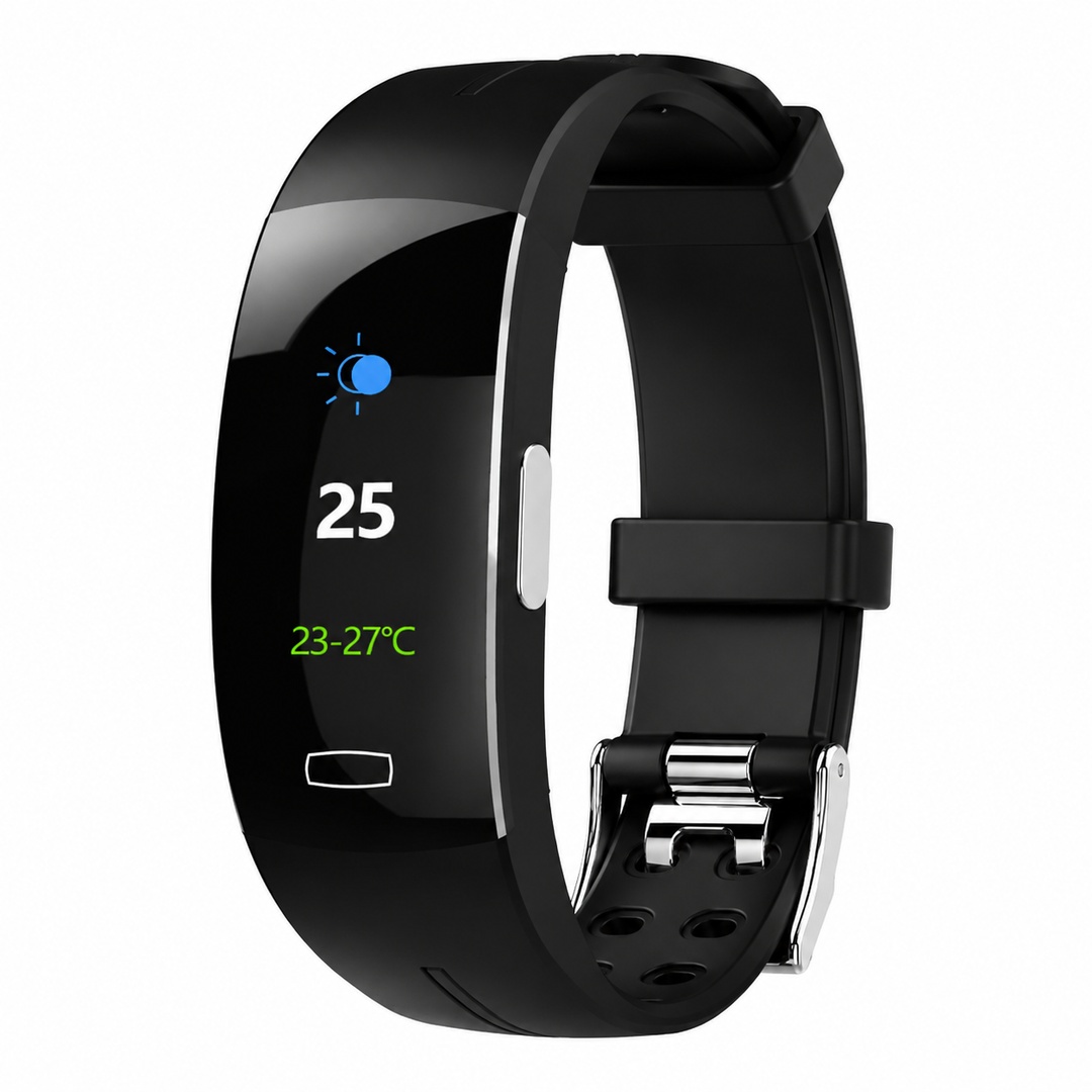 Premium Smart Wristband Fitness Tracker Heart Rate Body Temperature Monitor Sleep Tracker IP67 Waterproof OLED Display Activity Tracker for Men Women