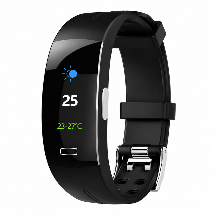 Premium Smart Wristband Fitness Tracker Heart Rate Body Temperature Monitor Sleep Tracker IP67 Waterproof OLED Display Activity Tracker for Men Women