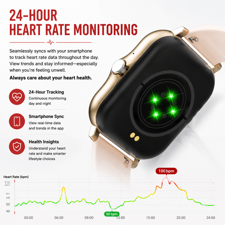 Premium Smartwatch 1.44 Inch Full Touch Bluetooth Calling IP67 Fitness Tracker Heart Rate Monitor Activity Tracker iOS Android Custom Dial Watch