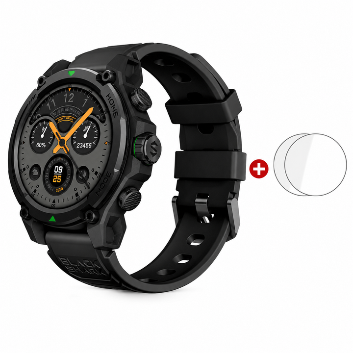 Premium Smartwatch AMOLED Display GPS Fitness Tracker 5ATM Water Resistant Bluetooth Calling 100+ Sports Modes AI Voice Assistant Wireless Charging