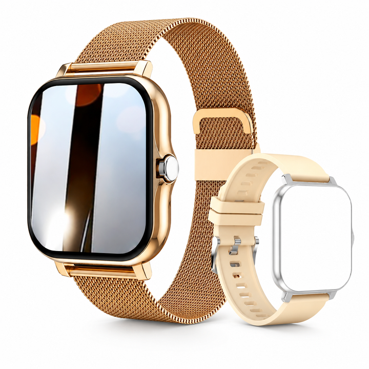 Premium Smartwatch Android OS 1.44" Full Touch Color Screen Bluetooth Calling Custom Dial Fitness Tracker Smart Watch for Men Women IP67 Water Resistant