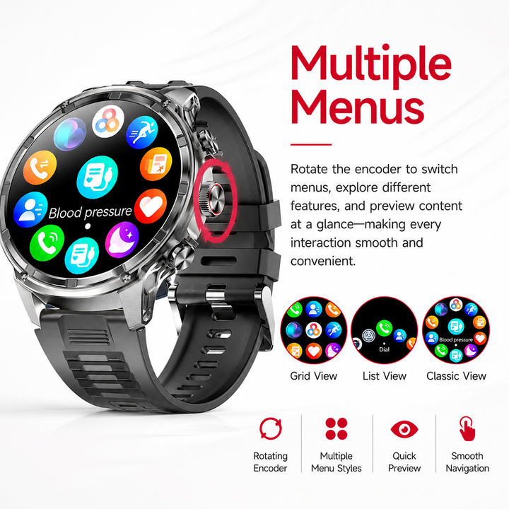 Premium Smartwatch NFC Bluetooth TWS Headset Fitness Tracker Sports Modes Sleep Monitor Camera Control Music Control Waterproof Android iOS Smart Watch