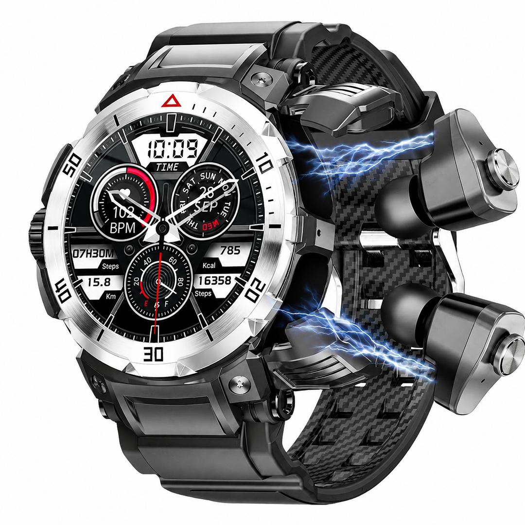 Premium Smartwatch NFC Bluetooth TWS Headset Fitness Tracker Sports Modes Sleep Monitor Camera Control Music Control Waterproof Android iOS Smart Watch