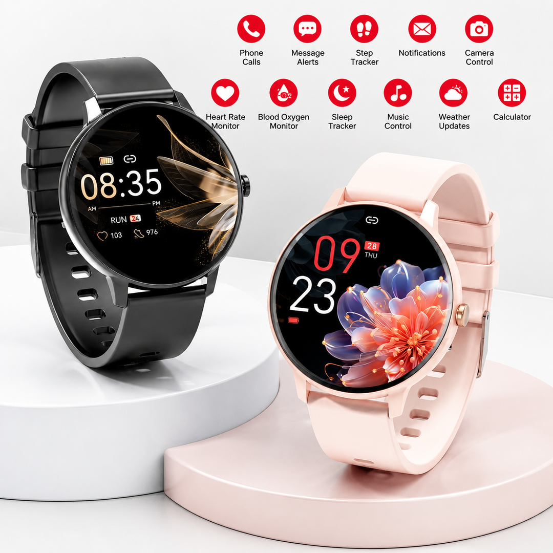 Premium Smartwatch with Bluetooth Calling Heart Rate Sleep Monitor 1.39 Inch HD Display IP67 Waterproof Fitness Tracker Android iOS Compatible Smart Watch