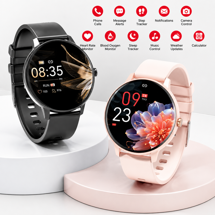 Premium Smartwatch with Bluetooth Calling Heart Rate Sleep Monitor 1.39 Inch HD Display IP67 Waterproof Fitness Tracker Android iOS Compatible Smart Watch