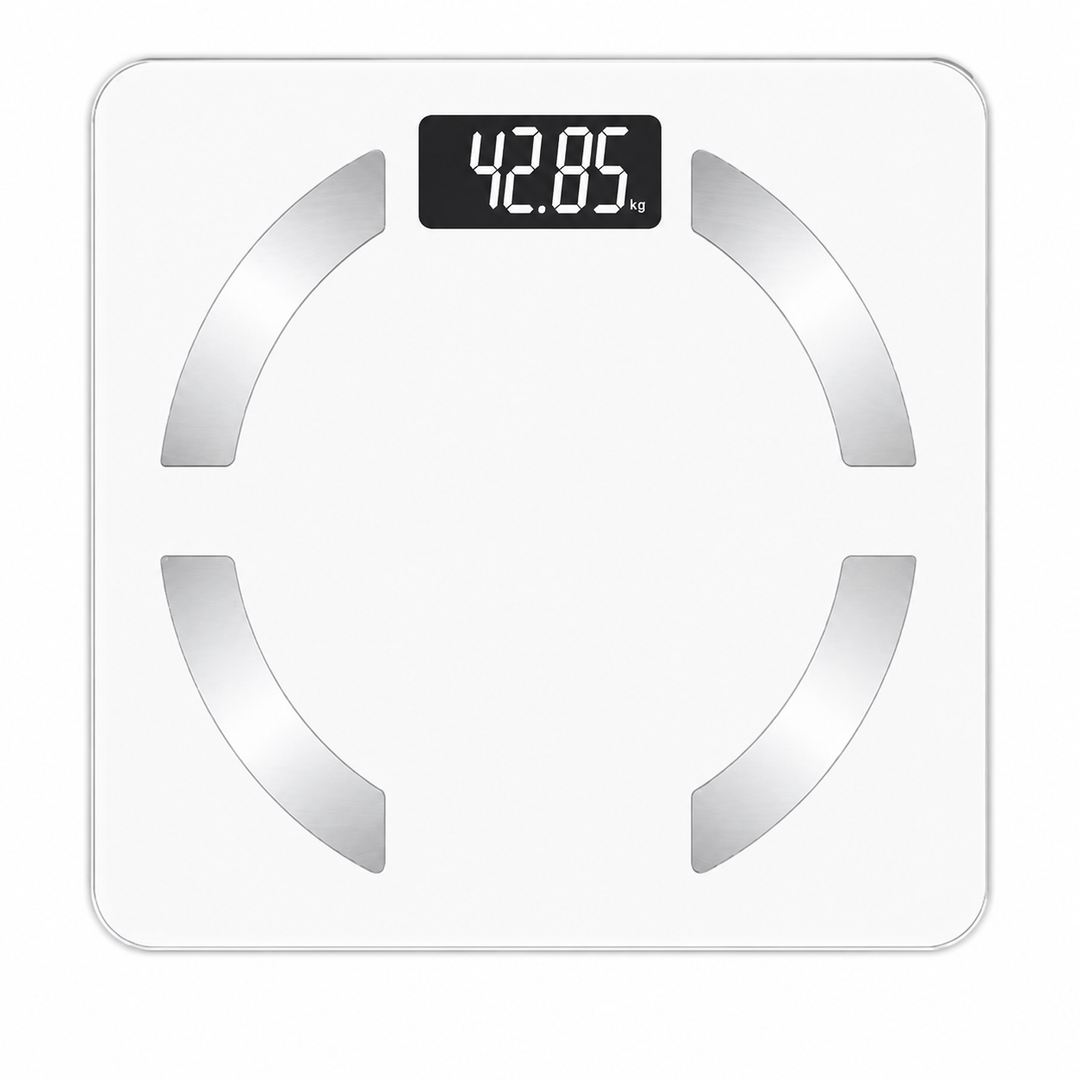 Premium Solar Digital Body Weight Scale Smart Bathroom Scale Body Fat Monitor Bioimpedance Analysis BMI Tracker App Sync Health Metrics Monitor