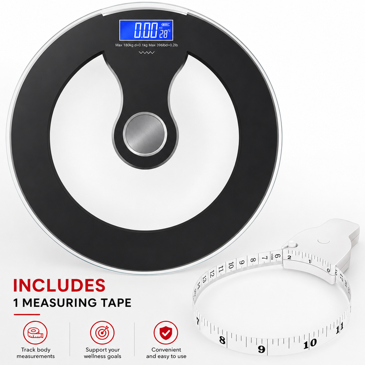 Premium Solar Digital Body Weight Scale Smart Bathroom Scale Body Fat Monitor Bioimpedance Analysis BMI Tracker App Sync Health Metrics Monitor