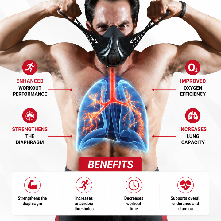 Premium Sports Mask Running Cycling Gym Training Mask Air Filter Dust Protection High Altitude Fitness Workout Mask Adjustable Breathable Unisex