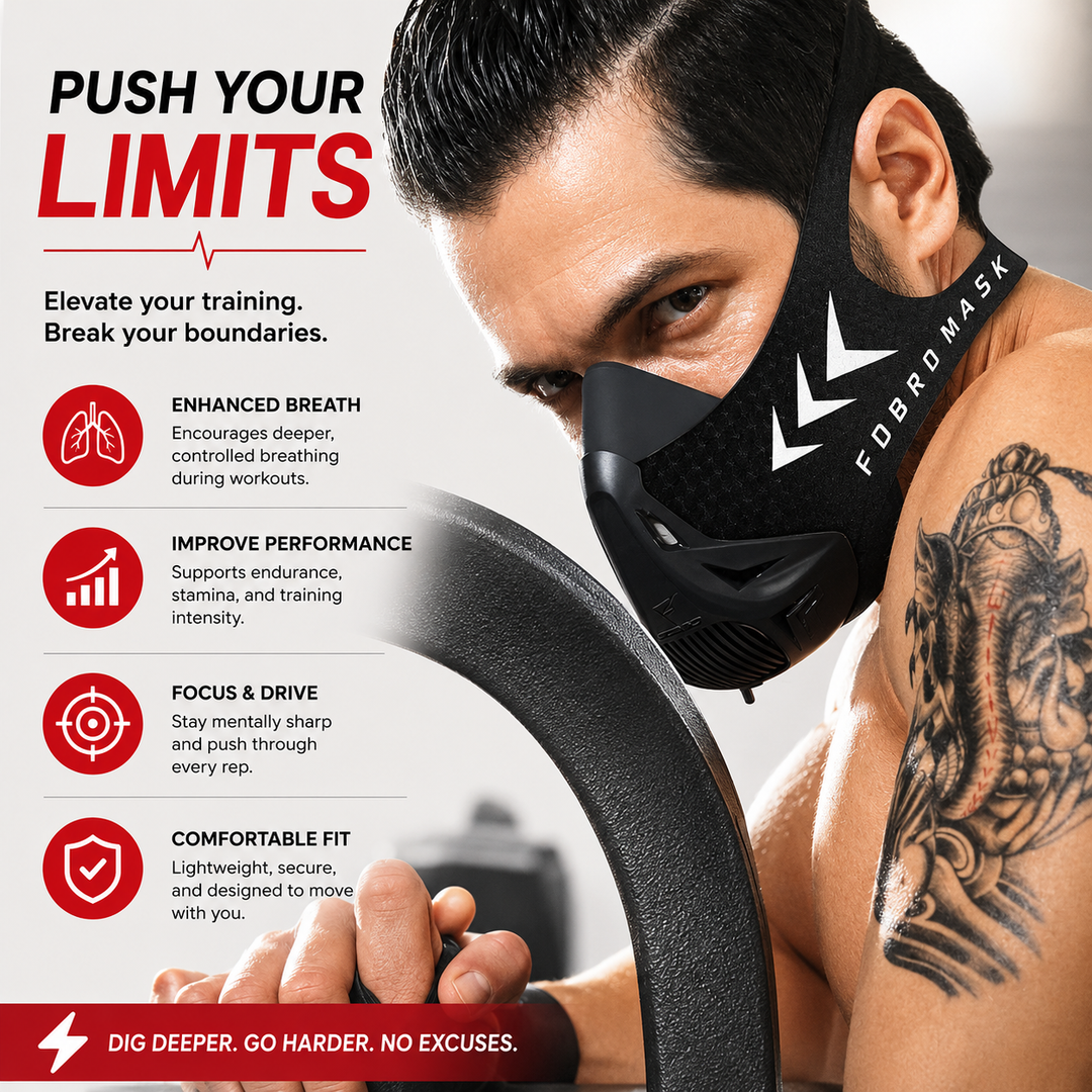 Premium Sports Mask Running Cycling Gym Training Mask Air Filtration Dust Protection Adjustable Fit High Altitude Fitness Workout Breathing Mask