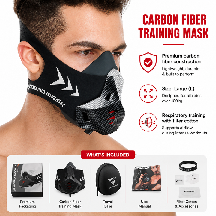 Premium Sports Mask Running Cycling Gym Training Mask Air Filtration Dust Protection Adjustable Fit High Altitude Fitness Workout Breathing Mask