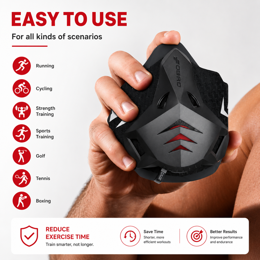 Premium Sports Mask Running Cycling Gym Training Mask Air Filtration Dust Protection Adjustable Fit High Altitude Fitness Workout Breathing Mask