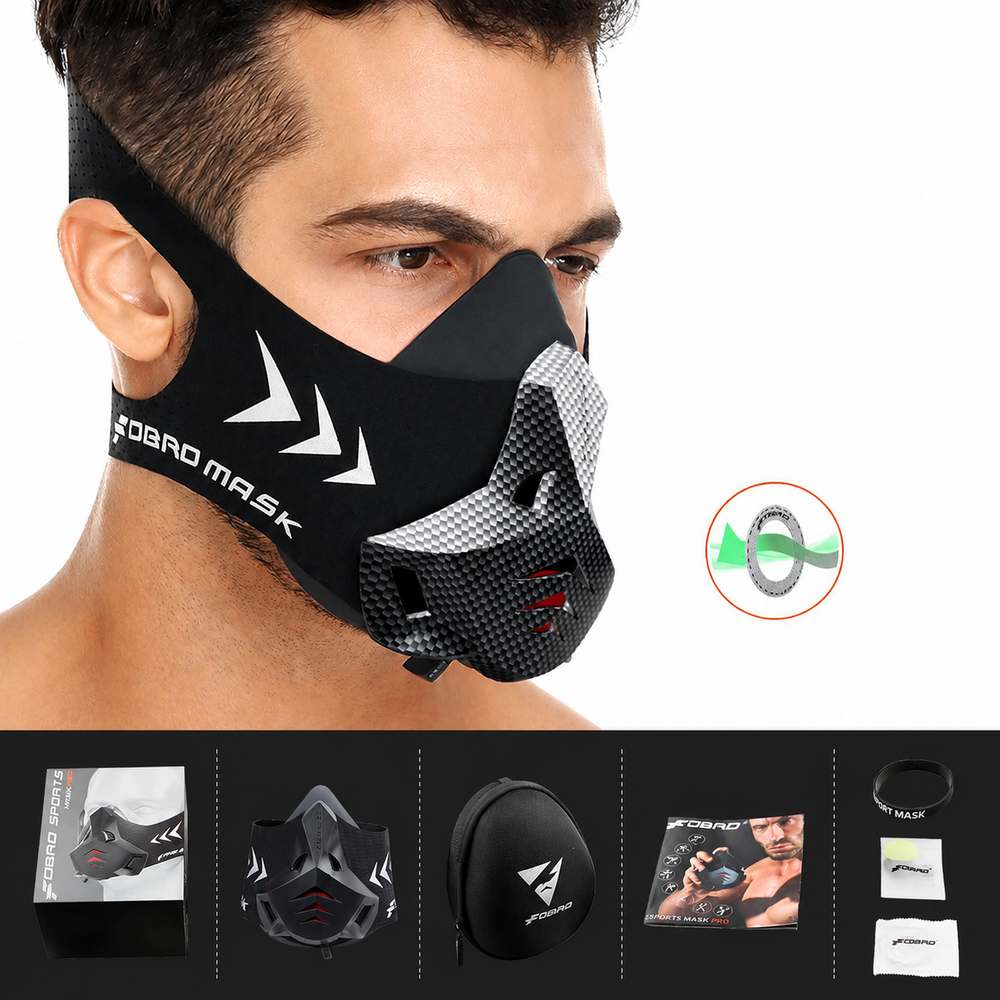Premium Sports Mask Running Cycling Gym Training Mask Air Filtration Dust Protection Adjustable Fit High Altitude Fitness Workout Breathing Mask