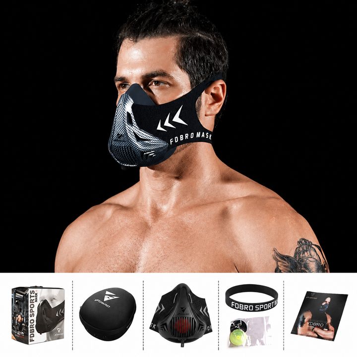 Premium Sports Mask Running Cycling Gym Training Mask Air Filtration Dust Protection Adjustable Fit High Altitude Fitness Workout Breathing Mask
