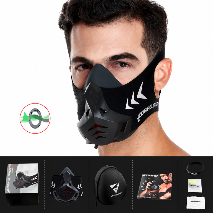 Premium Sports Mask Running Cycling Gym Training Mask Air Filtration Dust Protection Adjustable Fit High Altitude Fitness Workout Breathing Mask