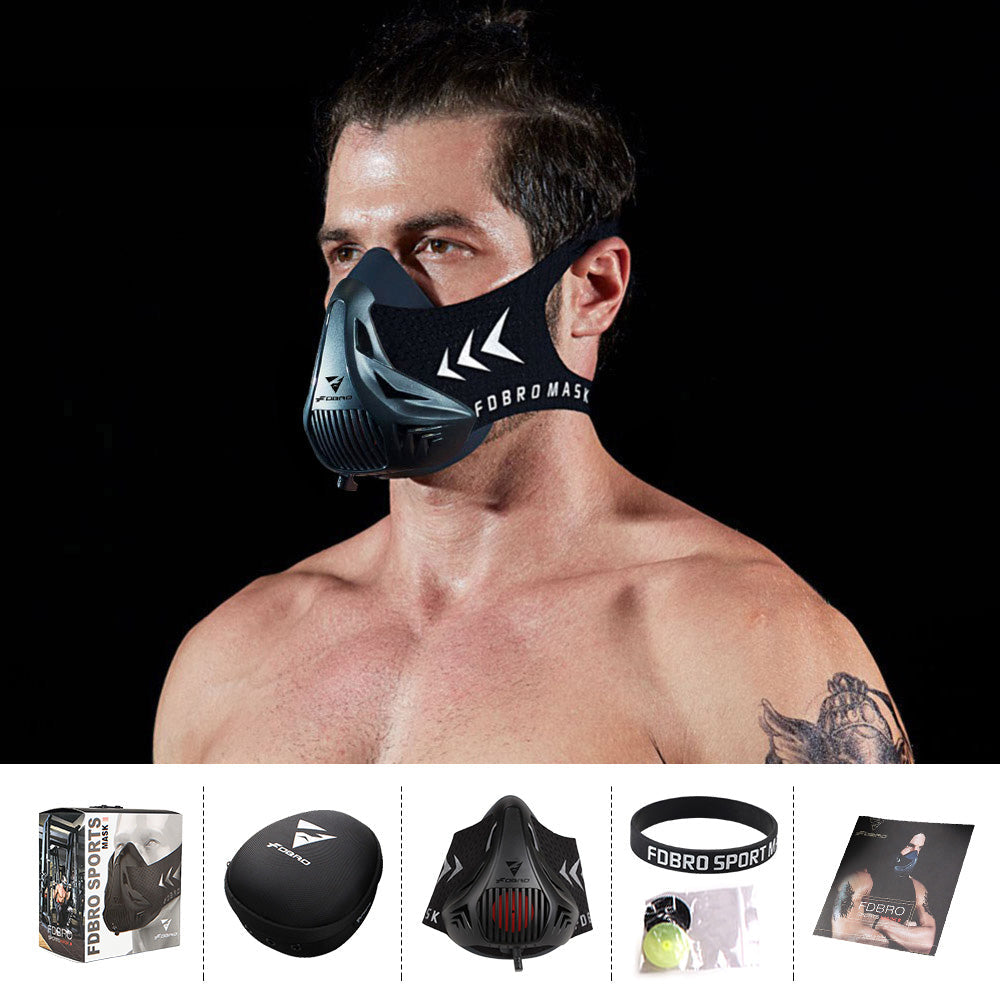 Premium Sports Mask Running Cycling Gym Training Mask Air Filtration Dust Protection Adjustable Fit High Altitude Fitness Workout Breathing Mask