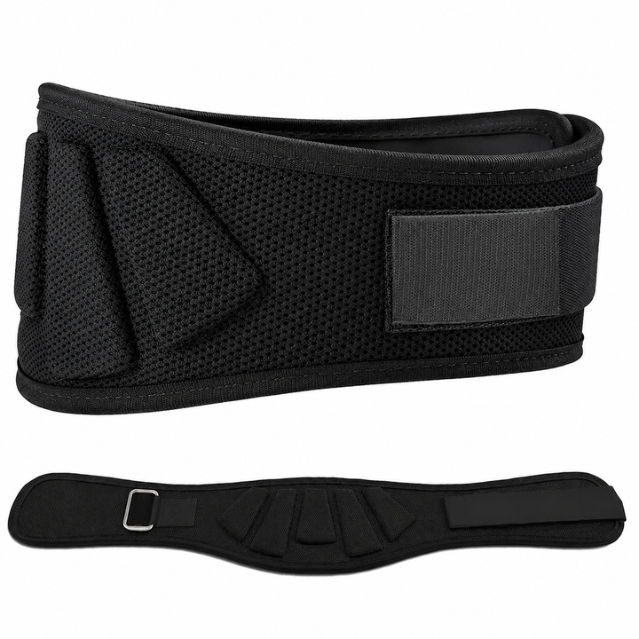 Premium Sports Weight Lifting Belt Adjustable Nylon Lumbar Support Belt for Gym Workout Powerlifting Squats Strength Training Back Support Men &amp; Women