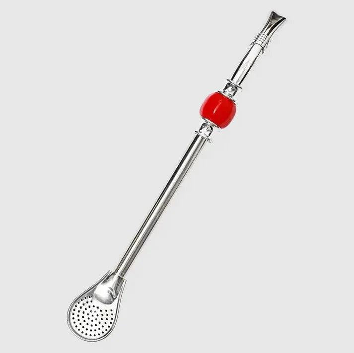 Premium Stainless Steel Bombilla Straw Set Reusable Yerba Mate Filter Straws with Cleaning Brushes Eco Friendly Metal Drinking Straws with Built In Filter Spoon