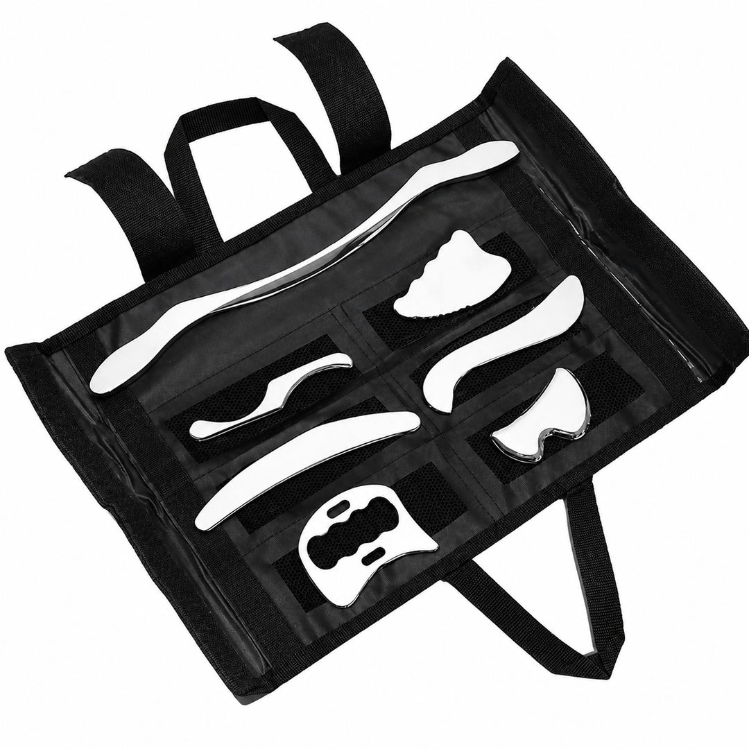 Premium Stainless Steel Gua Sha Massage Tool Set IASTM Body Scraper Myofascial Release Tool Muscle Pain Relief Deep Tissue Massage Scraping Tool