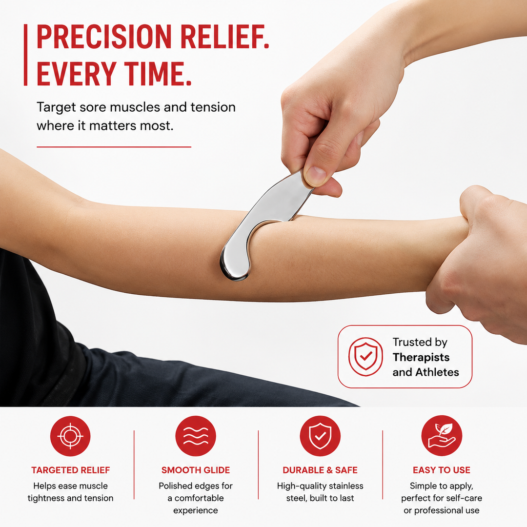Premium Stainless Steel Gua Sha Tool IASTM Scraper Body Massager Deep Tissue Ergonomic Manual Massage Tool Set 1 2 4 5 7 Pieces Portable Body Recovery Device