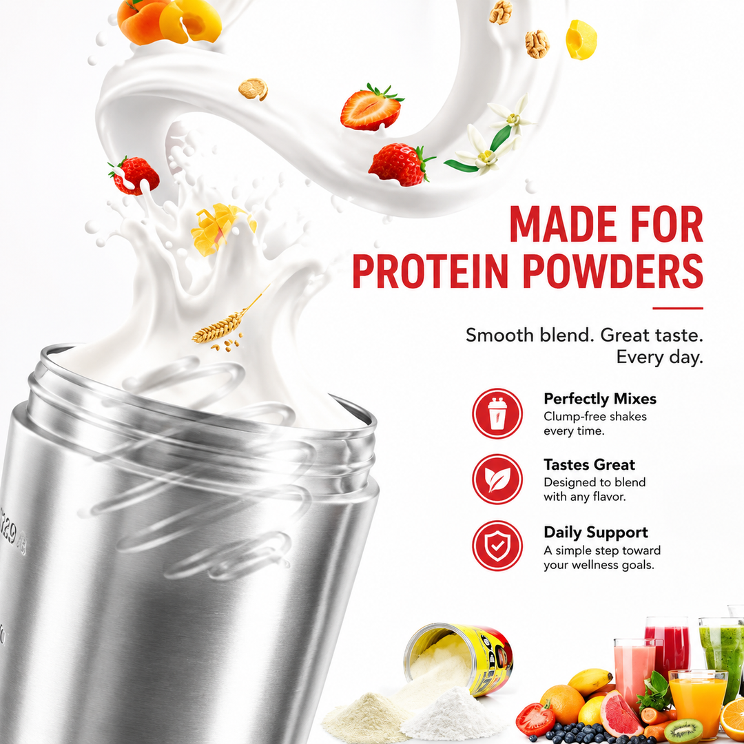Premium Stainless Steel Protein Shaker Bottle 500ml 750ml Leak Proof Gym Cup with Mixing Ball for Smooth Whey Protein Shakes Sports Drink Use