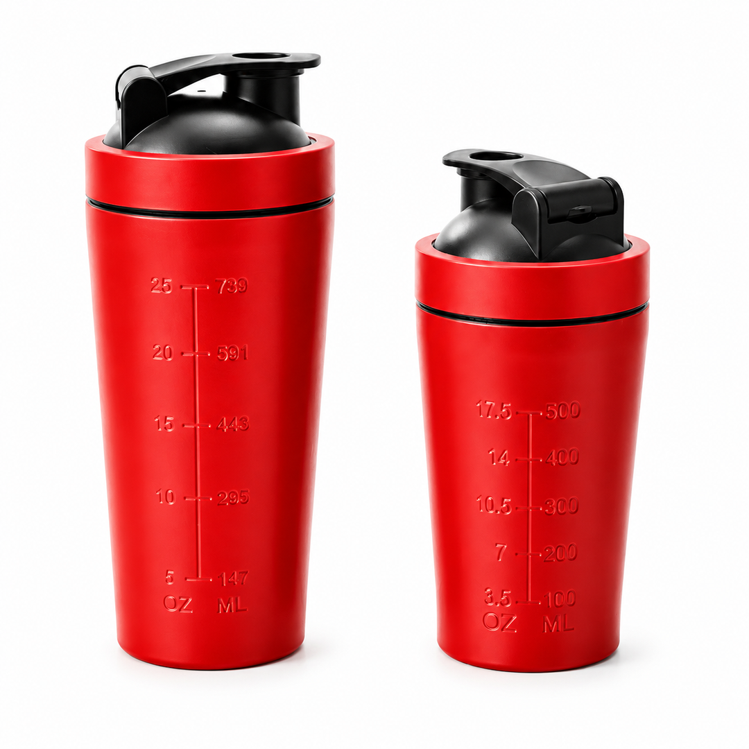 Premium Stainless Steel Protein Shaker Bottle 500ml 750ml Leak Proof Gym Cup with Mixing Ball for Smooth Whey Protein Shakes Sports Drink Use