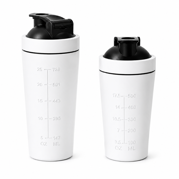 Premium Stainless Steel Protein Shaker Bottle 500ml 750ml Leak Proof Gym Cup with Mixing Ball for Smooth Whey Protein Shakes Sports Drink Use