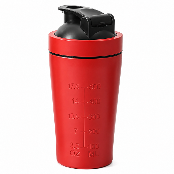Premium Stainless Steel Shaker Bottle 500ML 750ML Protein Mixer Leak Proof Gym Fitness Cup Steel Ball Smooth Mixing Sports Drink Bottle Portable Daily Use