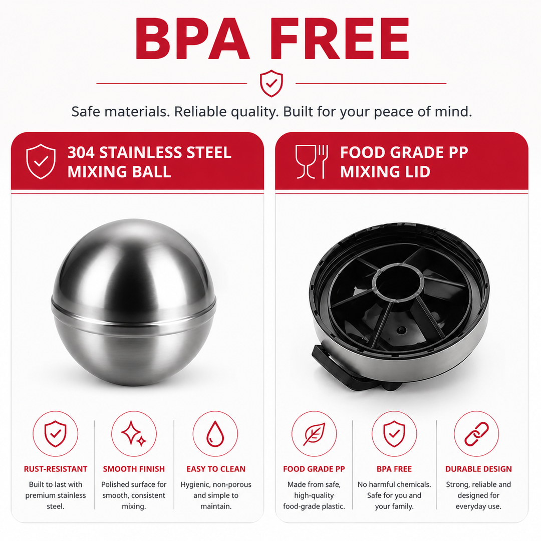 Premium Stainless Steel Shaker Bottle 500ML 750ML Protein Mixer Leak Proof Gym Fitness Cup Steel Ball Smooth Mixing Sports Drink Bottle Portable Daily Use