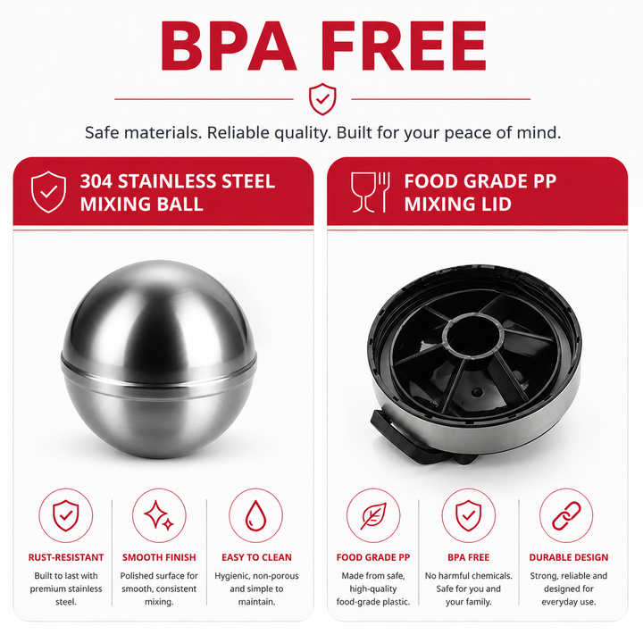 Premium Stainless Steel Shaker Bottle 500ML 750ML Protein Mixer Leak Proof Gym Fitness Cup Steel Ball Smooth Mixing Sports Drink Bottle Portable Daily Use