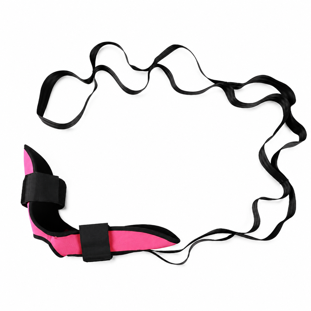 Premium Stretching Strap Yoga Band Adjustable Foot Stretch Strap Open Back Design Flexibility Trainer Legs Calves Yoga Pilates Home Gym Travel Fitness Tool