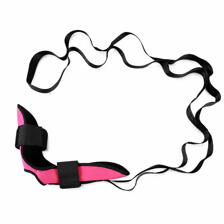 Premium Stretching Strap Yoga Band Adjustable Foot Stretch Strap Open Back Design Flexibility Trainer Legs Calves Yoga Pilates Home Gym Travel Fitness Tool