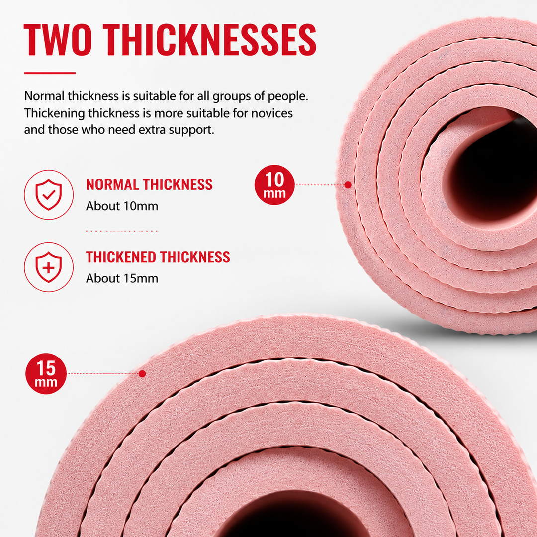 Premium Super Long Yoga Mat 2M Extra Large High Density 15mm Thick Exercise Mat Pilates Fitness Anti Skid Waterproof Non Toxic with Carry Bag