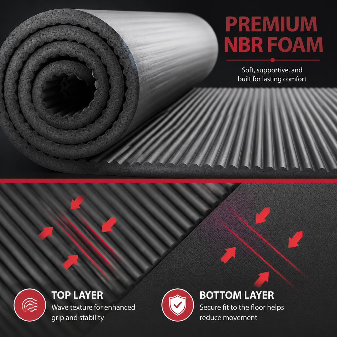 Premium Super Long Yoga Mat 2M Extra Large High Density 15mm Thick Exercise Mat Pilates Fitness Anti Skid Waterproof Non Toxic with Carry Bag