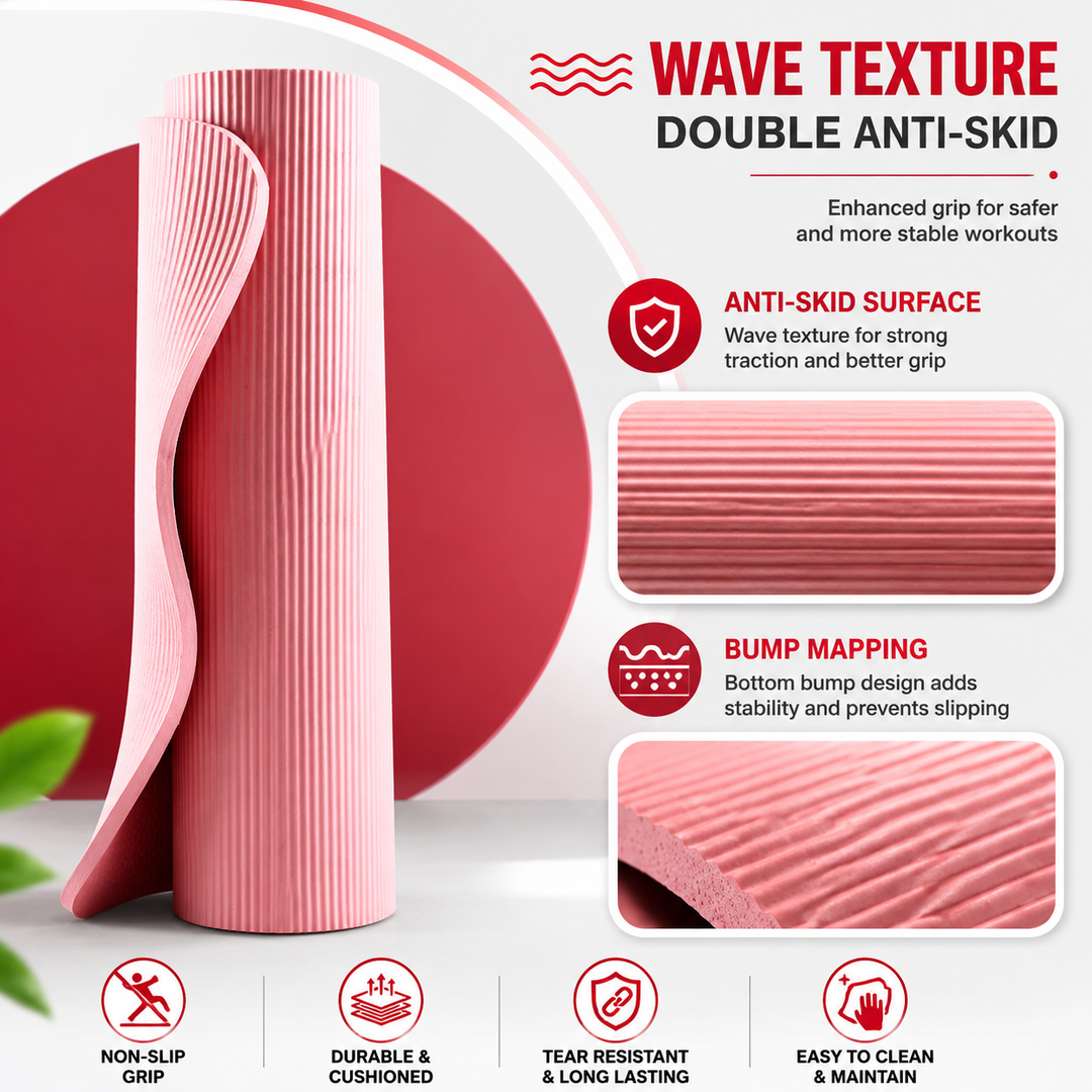 Premium Super Long Yoga Mat 2M Extra Large High Density 15mm Thick Exercise Mat Pilates Fitness Anti Skid Waterproof Non Toxic with Carry Bag