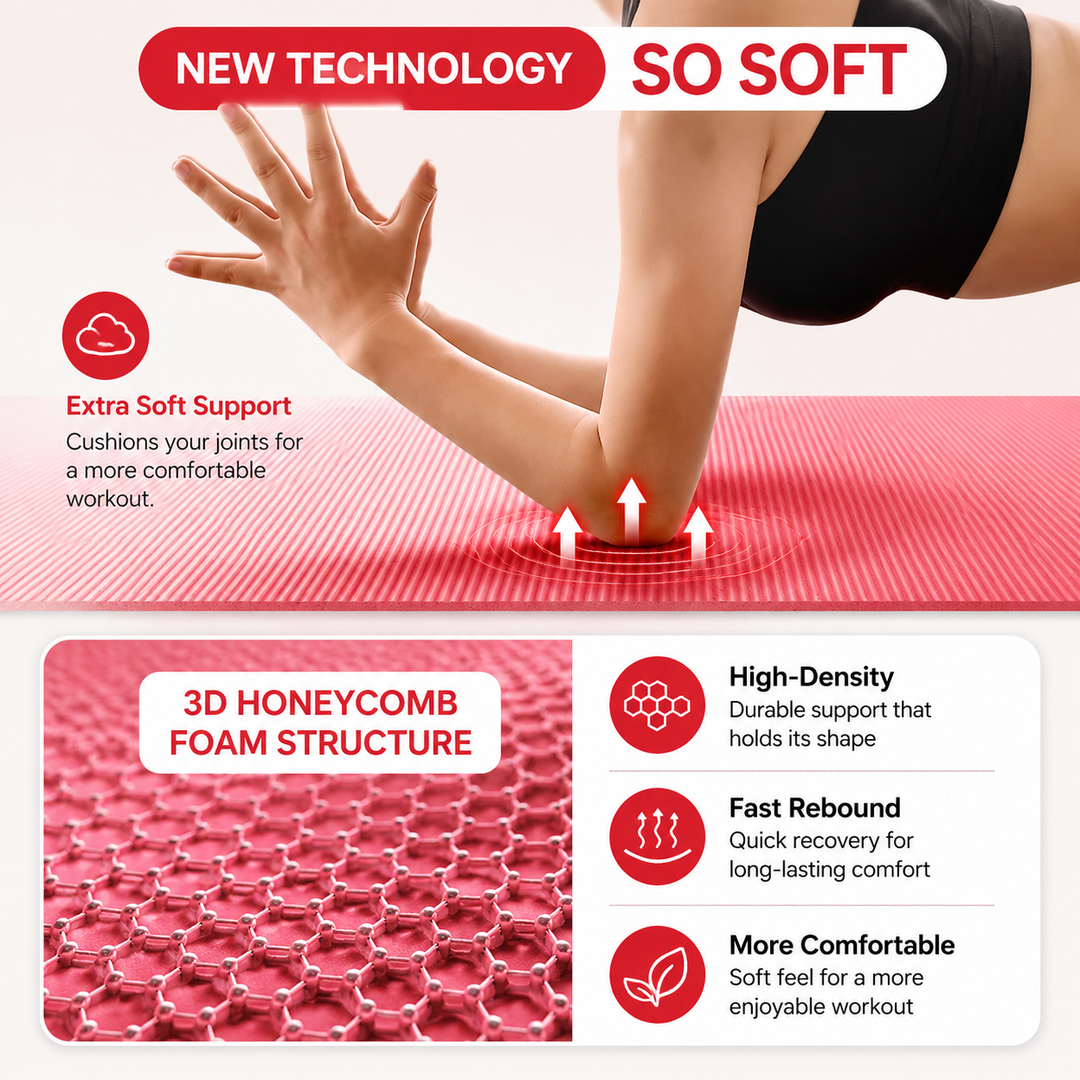 Premium Super Long Yoga Mat 2M Extra Large High Density 15mm Thick Exercise Mat Pilates Fitness Anti Skid Waterproof Workout Mat with Carry Bag