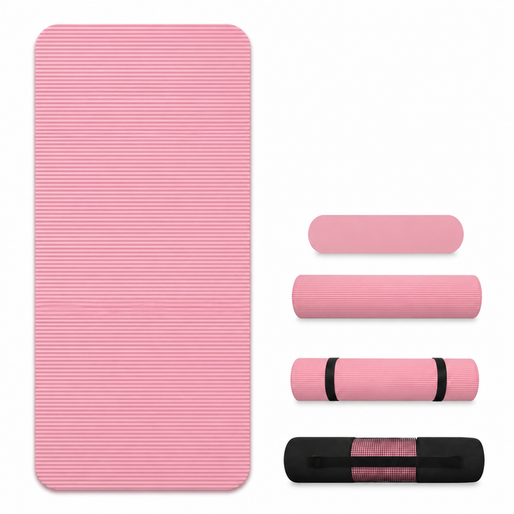 Premium Super Long Yoga Mat 2M Extra Large High Density 15mm Thick Exercise Mat Pilates Fitness Anti Skid Waterproof Workout Mat with Carry Bag