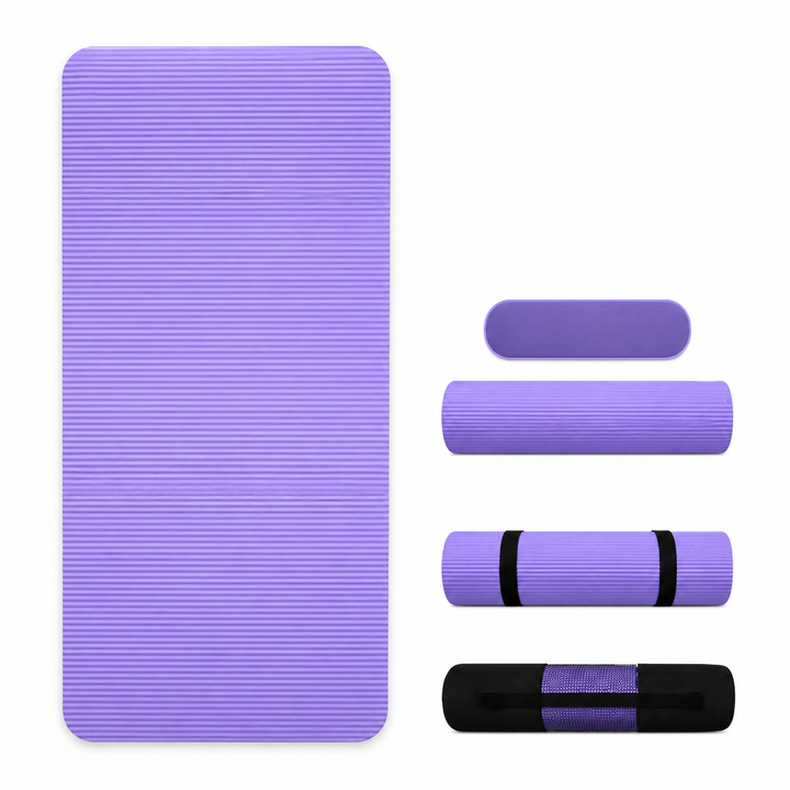 Premium Super Long Yoga Mat 2M Extra Large High Density 15mm Thick Exercise Mat Pilates Fitness Anti Skid Waterproof Workout Mat with Carry Bag