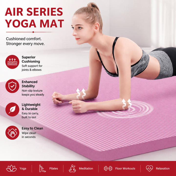 Premium Super Long Yoga Mat Extra Large High Density Exercise Mat 15mm Thick Waterproof Anti-Skid Pilates Fitness Workout Mat with Carry Bag