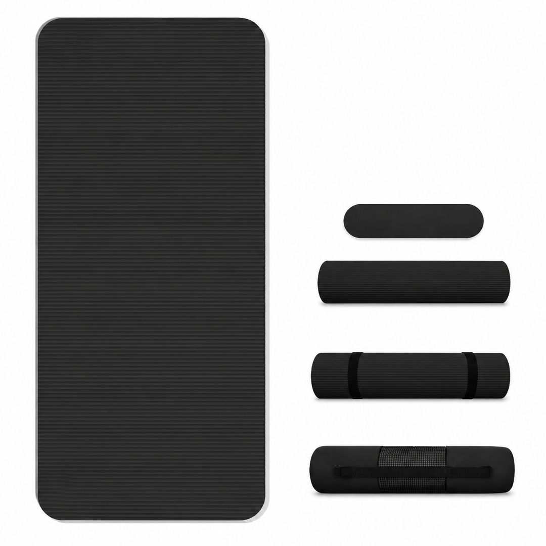 Premium Super Long Yoga Mat Extra Large High Density Exercise Mat 15mm Thick Waterproof Anti-Skid Pilates Fitness Workout Mat with Carry Bag