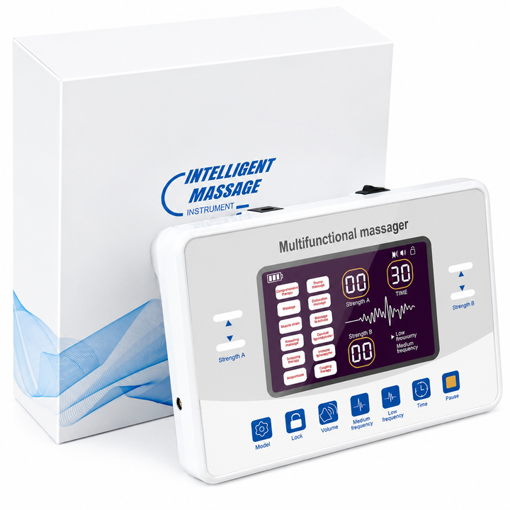 Premium TENS EMS Pain Relief Device Dual Channel Muscle Stimulator 12 Modes 30 Intensity Levels USB C Rechargeable Back Shoulder Joint Therapy Massager