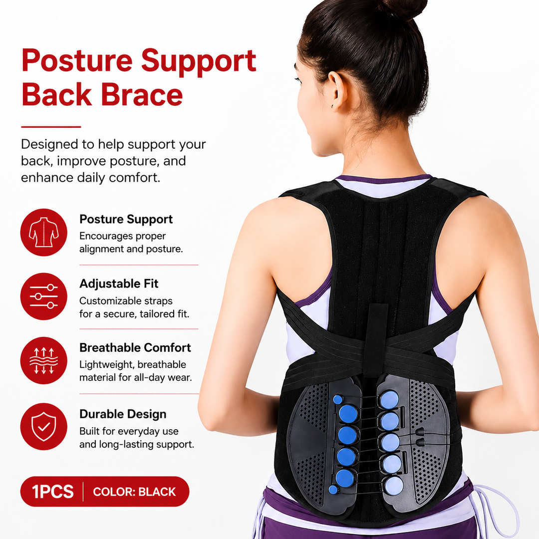 Premium TLSO Thoracic Full Back Brace Adjustable Spinal Support Kyphosis Osteoporosis Posture Correction Compression Fracture Recovery Brace S-L