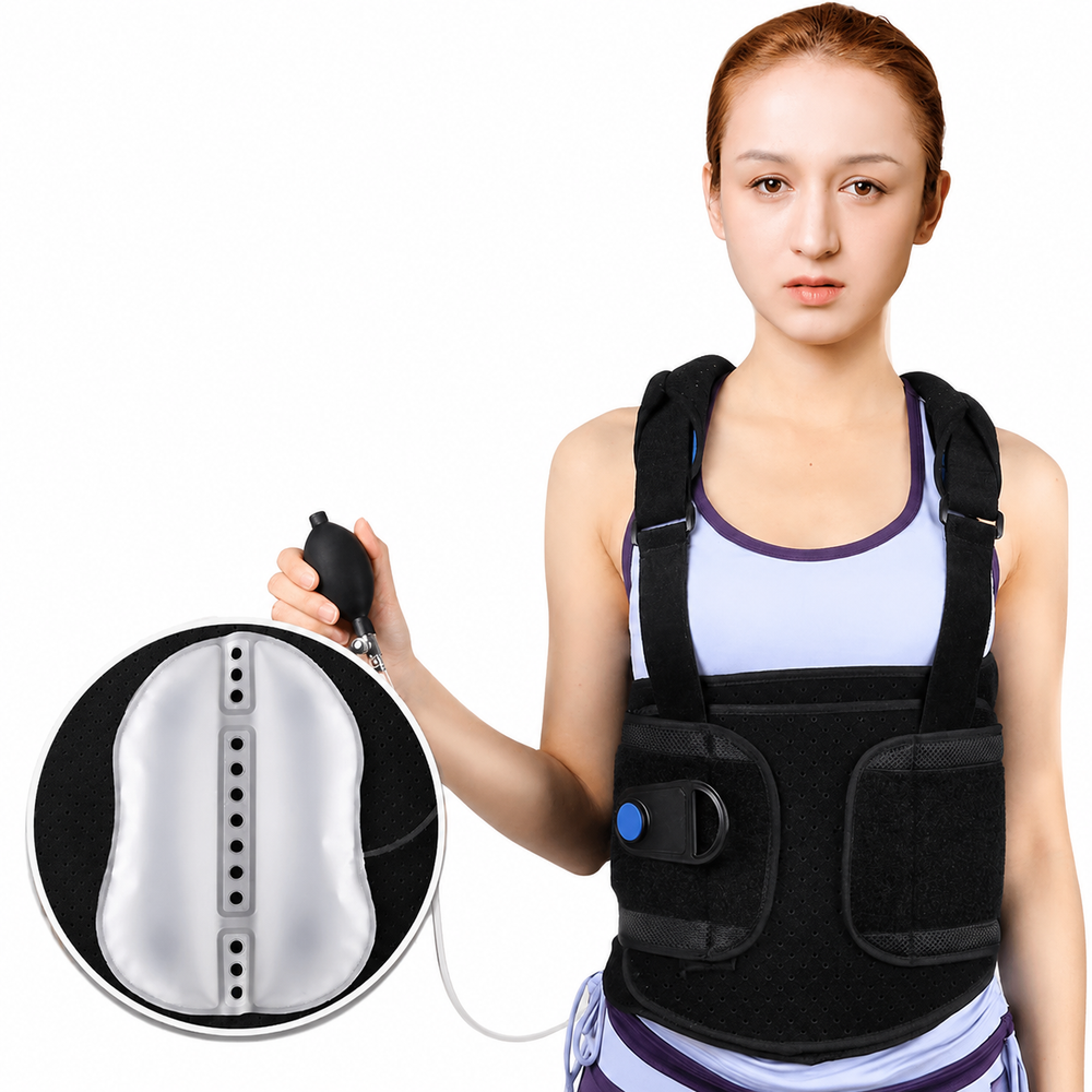 Premium TLSO Thoracic Full Back Brace Adjustable Spinal Support Kyphosis Osteoporosis Posture Correction Compression Fracture Recovery Brace S-L