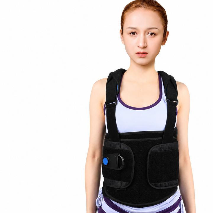 Premium TLSO Thoracic Full Back Brace Adjustable Spinal Support Kyphosis Osteoporosis Posture Correction Compression Fracture Recovery Brace S-L