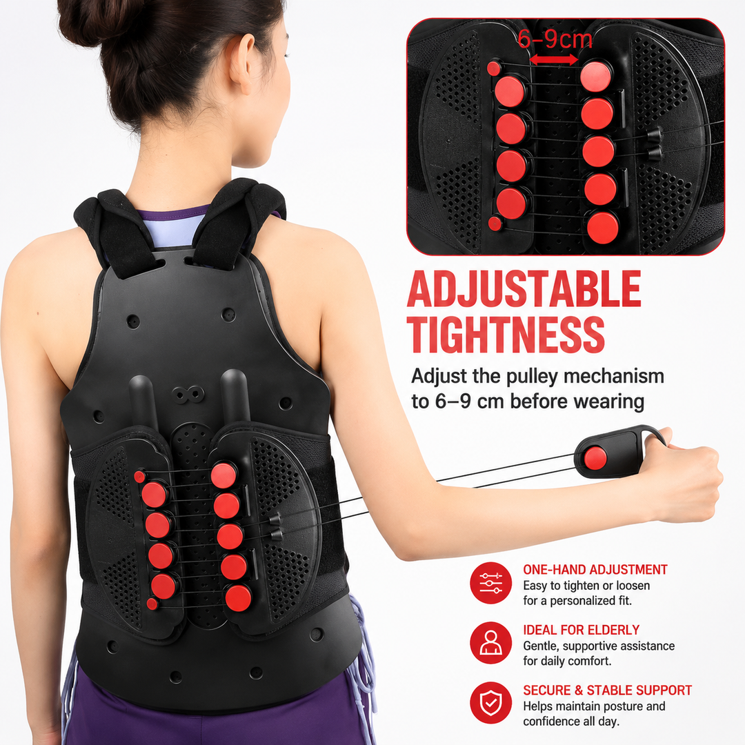 Premium TLSO Thoracic Full Back Brace Spinal Support Kyphosis Osteoporosis Compression Fracture Posture Corrector Adjustable Back Stabilizer