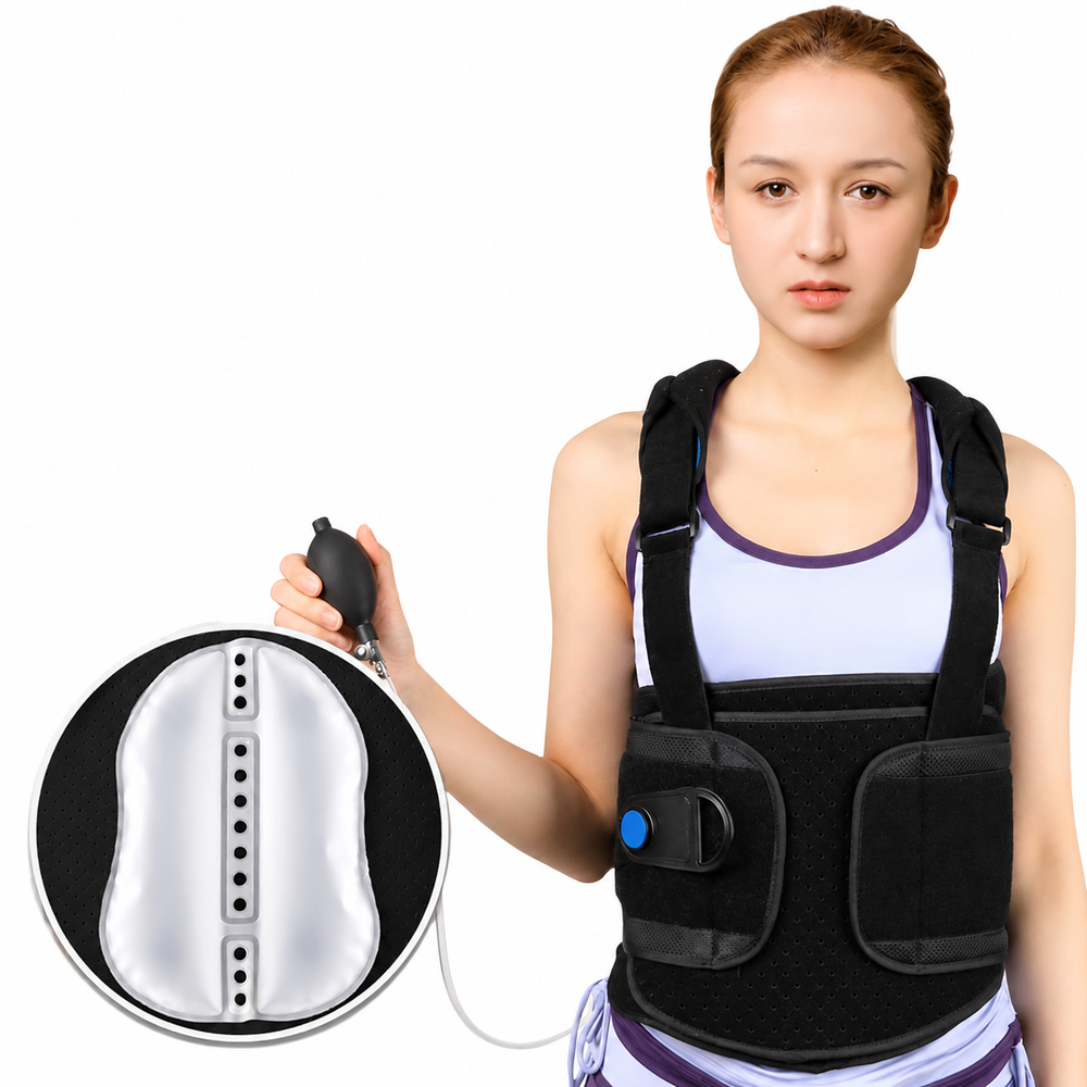 Premium TLSO Thoracic Full Back Brace Spinal Support Kyphosis Osteoporosis Compression Fracture Posture Corrector Adjustable Back Stabilizer