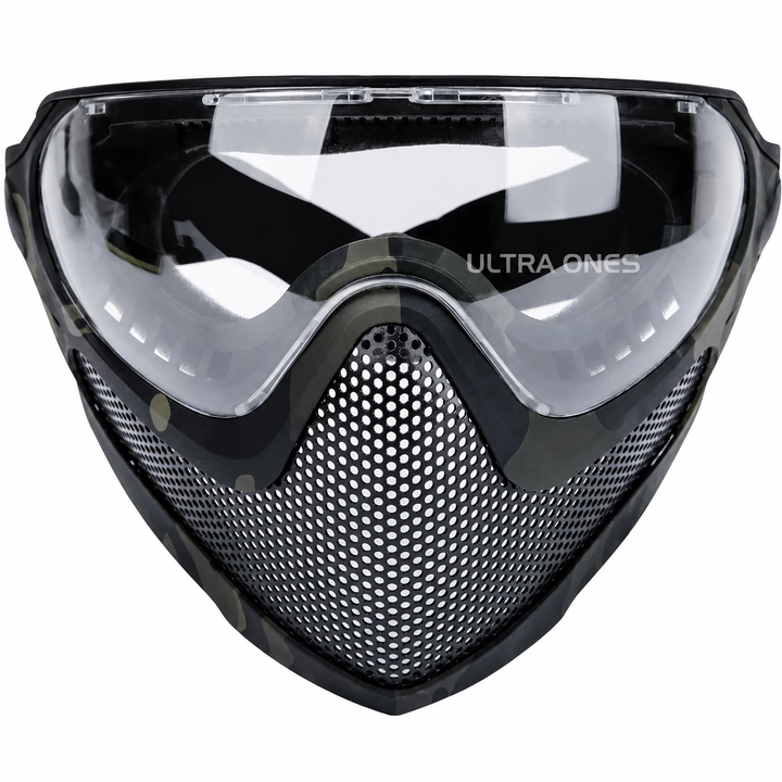 Premium Tactical FAST Helmet Half Face Mask Flip Goggles Airsoft Paintball Hunting Shooting Mask Helmet Rail Mount Protective Gear Accessory