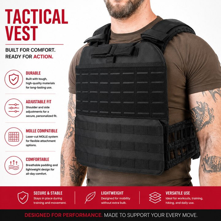 Premium Tactical Hunting Vest Camouflage 900D Weighted Plate Carrier Adjustable Fitness Combat Training Vest Outdoor Strength Endurance Gear Men